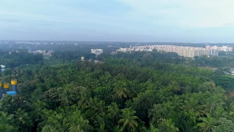 Aerial view of Elements resort in Bengaluru Stock Footage 329745011
