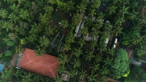 Aerial view of Elements resort in Bengaluru Stock Footage 329745029