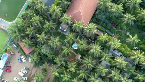 Aerial view of Elements resort in Bengaluru Stock Footage 329745073