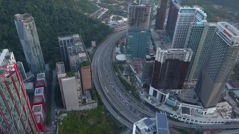 Aerial view of elevated highway in Damansara. Stock Footage 115135166