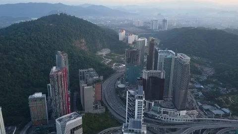 Aerial view of elevated highway in Damansara. Stock Footage 115135169