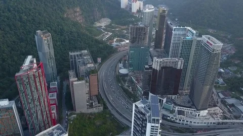 Aerial view of elevated highway in Damansara. Stock Footage 115135172
