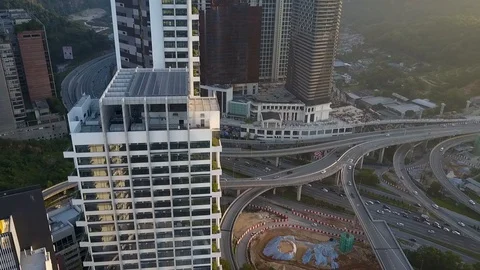 Aerial view of elevated highway in Damansara. Stock Footage 115135199