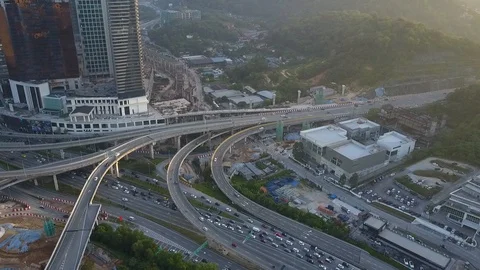 Aerial view of elevated highway in Damansara. Stock Footage 115135204