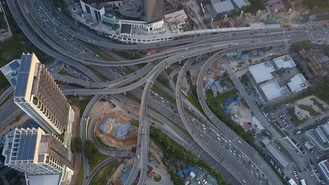Aerial view of elevated highway in Damansara. Stock Footage 115135236