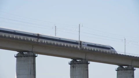 Aerial view of elevated railway Stock Footage 165217811
