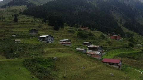 Aerial view of Elevit Plateau in Rize. 4K Footage in Turkey Stock Footage 234184960