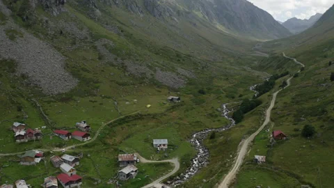 Aerial view of Elevit Plateau in Rize. 4K Footage in Turkey Stock Footage 234185164