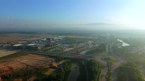 Aerial view of Elmina development site at Shah Alam, Malaysia on 2/3/2025 Stock Footage 303434745