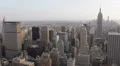 Aerial View of Empire State Building, NYC Skyline, Midtown Manhattan HD Footage