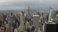 Aerial View of Empire State Building, NYC Skyline, Midtown Manhattan HD Footage