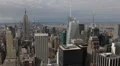 Aerial View of Empire State Building, NYC Skyline, Midtown Manhattan HD Footage