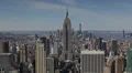 Aerial View of Empire State Building, NYC Skyline, Midtown Manhattan Skyscrapers HD Footage