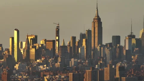 Aerial view of The Empire State Building Stock Footage 304170751