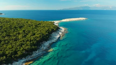 Aerial view of Emplisi Beach 스톡 동영상 105324943