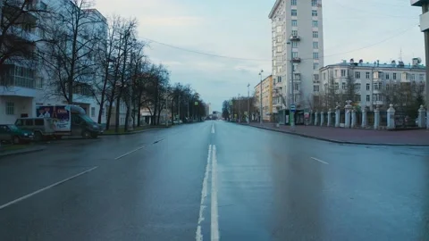 Aerial view of an empty city during a pandemic Stock Footage 149113552