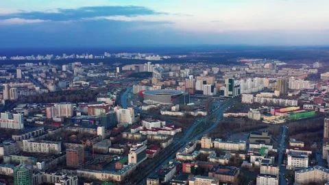 Aerial view of an empty city during a pandemic Stock-Footage 149138480