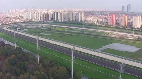 Aerial View of Empty Hippodrome Stock Footage 43267515