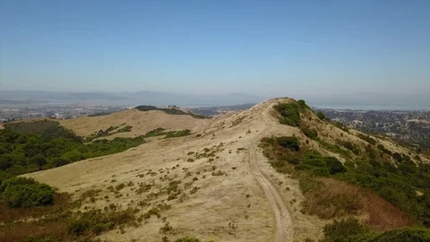 Aerial View of Empty Landscape in East Bay, Northern California 動画素材 77875394