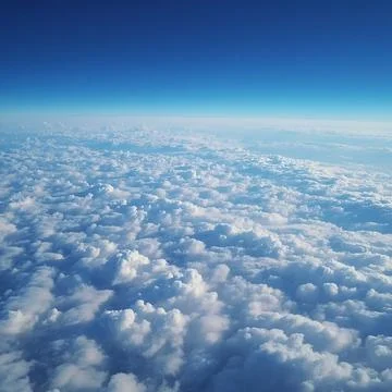 Aerial View of Endless Cloud Ocean Stock Photos