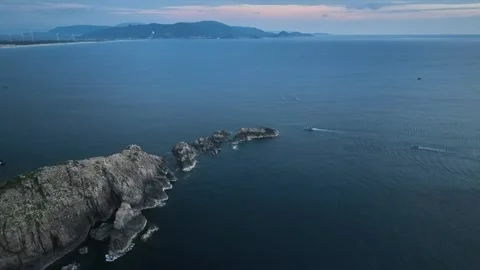 Aerial view of Eo Gio coast, Quy Nhon, Vietnam Stock Footage 337890891