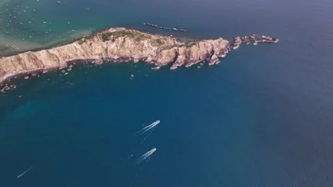 Aerial view of Eo Gio headland, Quy Nhon, Binh Dinh, Vietnam Stock Footage 337891105