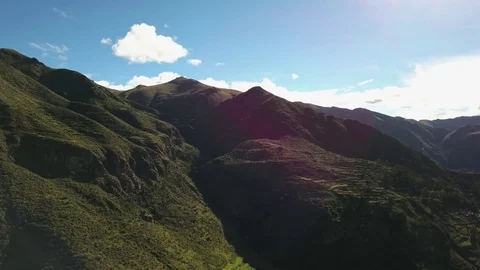 Aerial View of Epic Mountains, Sky, Clouds Video stock 75774668