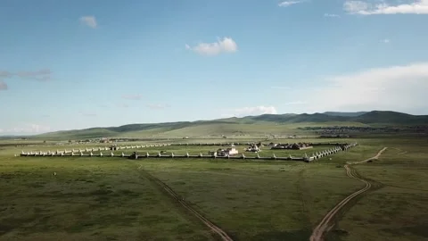 Aerial view of Erdene Zuu Monastery in Kharkhorin Stock-Footage 314194194