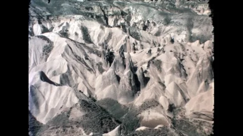 Aerial View of Eroded Valley Stock Footage 278100954