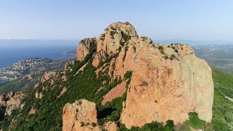 Aerial view of Esterel Stock Footage 93435481