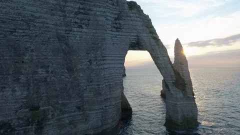 Aerial view of Etretat Stock-Footage 96760600