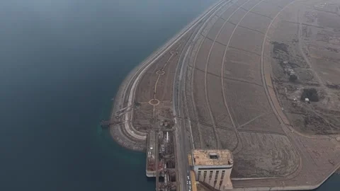 Aerial View of Euphrates Dam in Tabqa After Syrian Army Seizes Control Stock Footage 327077792