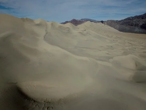 Aerial view of Eureka Dunes Death Valley. California USA. Shot in 4K. Stock Footage 77740024