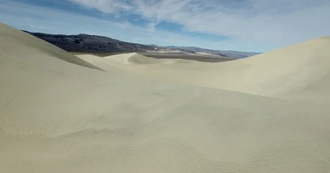 Aerial view of Eureka Dunes Death Valley California USA. Shot in 4K. Stock Footage 77810995