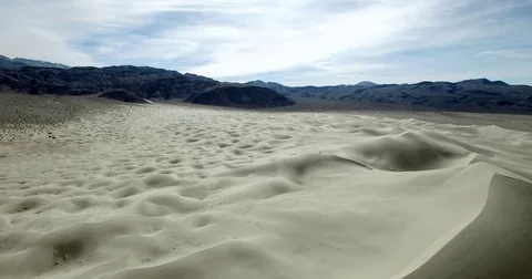 Aerial view of Eureka Dunes Death Valley California USA. Shot in 4K. Stock Footage 77811141