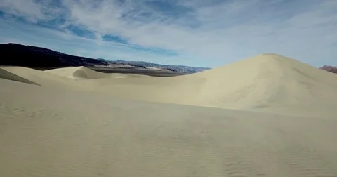Aerial view of Eureka Dunes Death Valley California USA. Shot in 4K. Stock Footage 77811221