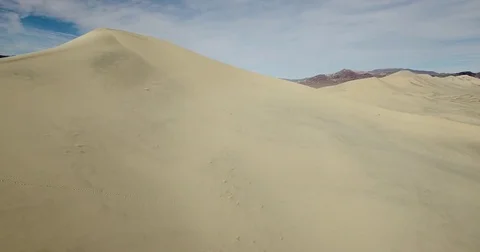 Aerial view of Eureka Dunes Death Valley California USA. Shot in 4K. Stock Footage 77844951