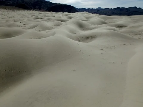 Aerial view of Eureka Dunes Death Valley California USA Stock Footage 77845011