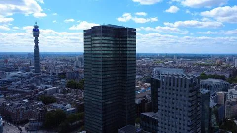 Aerial view of Euston Tower in central London Stock Photos