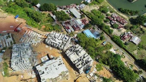 Aerial View of Expanding Resort Development in Phuket Stock Footage 341493570
