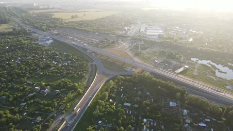 Aerial view of the expressway Stock Footage 202230476