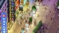 Aerial View of Extremely Busy Shanghai Nanjing Road, China. Time Lapse. HD Footage