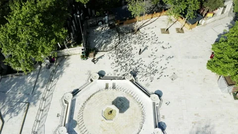Aerial view of Eyup Sultan Mosque in Istanbul. Video stock 135514818