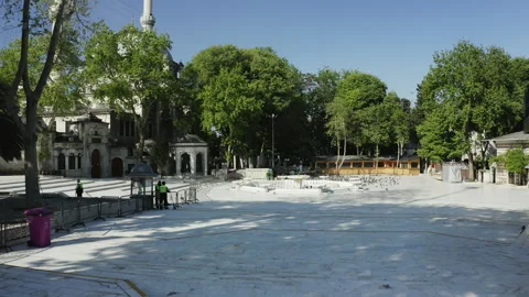 Aerial view of Eyup Sultan Mosque in Istanbul. Video stock 135538363
