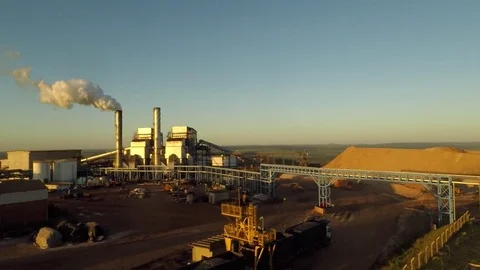 Aerial view of a factory Stock-Footage 73702986