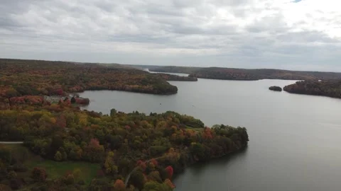 Aerial View of Fall Colors Stock Footage 274751933