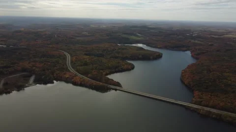 Aerial View of Fall Colors Stock Footage 274751966