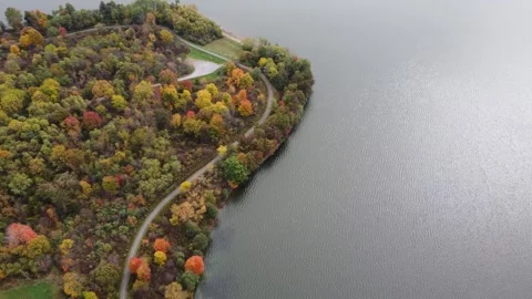 Aerial View of Fall Colors Stock Footage 274751984