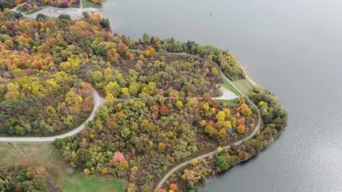 Aerial View of Fall Colors Stock Footage 274751985