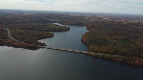 Aerial View of Fall Colors Stock Footage 274751994